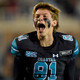 Coastal Carolina’s Payton Bunch celebrates after beating BYU on Saturday.